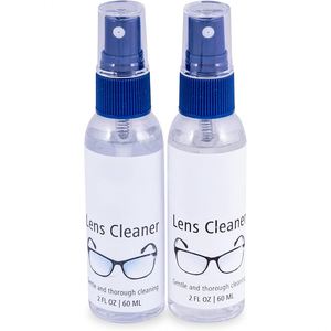Factory Cheap Transparent Custom logo Printed Glasses <b>Cleaner</b> <b>Spray</b> 50ML Eyeglasses Care Cleaning Liquid Cloth Kit for Glasses - Product Image 1