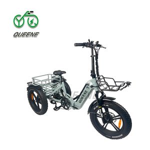 Triciclo Eléctrico de Carga con Llantas Gruesas de 20 Pulgadas, 7 Velocidades, 25 Ah, Plegable, de Tres Ruedas, para la Familia - Product Image 1