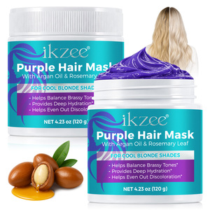 Ikzee Purple Hair Care 120g Private Label for Blonde Tones Neutralizer Deep Hydration Keratin Repair HairSoft &amp; Smooth Factory - Product Image 6