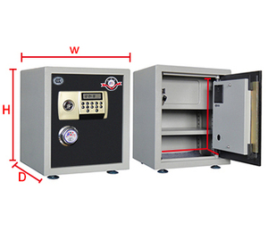 American Electronic Wall Anti-theft Deposit 4 Wheels Combination <b>Lock</b> Fireproof <b>Safe</b> Box - Product Image 2