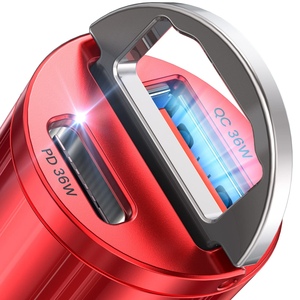 Pd USB C Sạc xe hơi nhanh QC3.0 mini Kim Loại cổng kép Power Adapter cho iPhone 16 Pro Max Samsung S25 siêu - Product Image 1