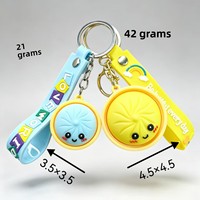 Neuer Stil Kleiner Dampfbrötchen-Schlüsselanhänger Realistischer Kleiner Dampfbrötchen-Anhänger Rucksack-Dekoration Auto-Schlüsselanhänger Großhandel