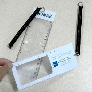 Cá Nhân in <span class=keywords><strong>PVC</strong></span> kính lúp, mùa xuân dây <span class=keywords><strong>PVC</strong></span> Nhựa kính lúp cai trị cho người già, sinh viên, trẻ em OEM - Product Image 1