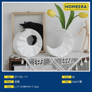 Commercio all'ingrosso elegante decorazione Per la casa vaso in ceramica bianca L175 W9 H175cm Design minimalista contemporaneo 36 pezzi Per scatola - Product Image 1