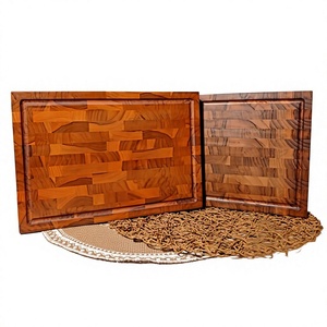 Handmade End Grain Wood Chopping Block Rectangle Durable Cutting Board Made in Vietnam - Product Image 1