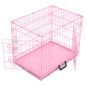 Zeytin yeşil çift kapı büyük katlanabilir <span class=keywords><strong>Metal</strong></span> köpek sandık kapalı Pet kafesleri evler açık köpek kulübesi kafes - Product Image 4