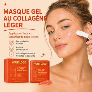 Mascarilla facial de gel de colágeno natural ODM para hidratación profunda, apoyo a la barrera cutánea, minimiza los poros, brillo saludable, soluciona la sequedad de la piel durante todo el día. - Product Image 4