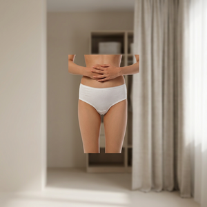 Shorts menstruels confortables et respirants en coton et élasthanne avec dentelle ailée, écologiques, pour le yoga et les règles, pour femmes - Product Image 3