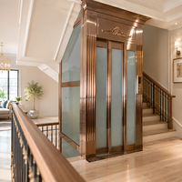 Ascenseur panoramique à 2 étages pour maison, prix bas, ascenseur de villa avec porte automatique pour maison, fourni directement par l'usine