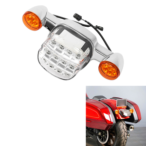Feux arrière LED TCMT, clignotants de freinage, compatibles avec <span class=keywords><strong>Harley</strong></span> Low Rider S FXLRS 2020-2024 FXLR 2018-2020, feu arrière chromé - Product Image 3