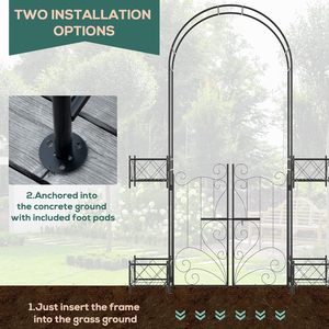 Arche de jardin en métal robuste pour l'extérieur, facile à assembler, en <span class=keywords><strong>fer</strong></span>, pour fleurs et mariages, arches de jardin décoratives pour l'extérieur - Product Image 5