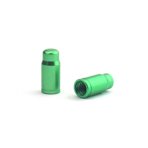 CNC Aluminum Alloy Valve <b>Stem</b> Green French Type Car Tire <b>Cap</b> Tubeless Valve - Product Image 1