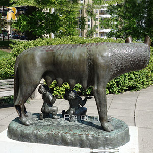 Vendita calda nuovo Design all'aperto parco bronzo statua del lupo capitolino in vendita - Product Image 4