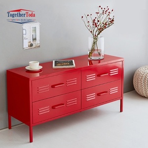 Armoire de rangement moderne modulaire écologique en métal à 4 tiroirs avec grande capacité pour la maison, le bureau, l'appartement commercial - Product Image 1