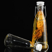 Bouteille d'alimentation en verre, serrure vintage pour thé, 500ml, 1 mèche, 1000ml, 2 litres