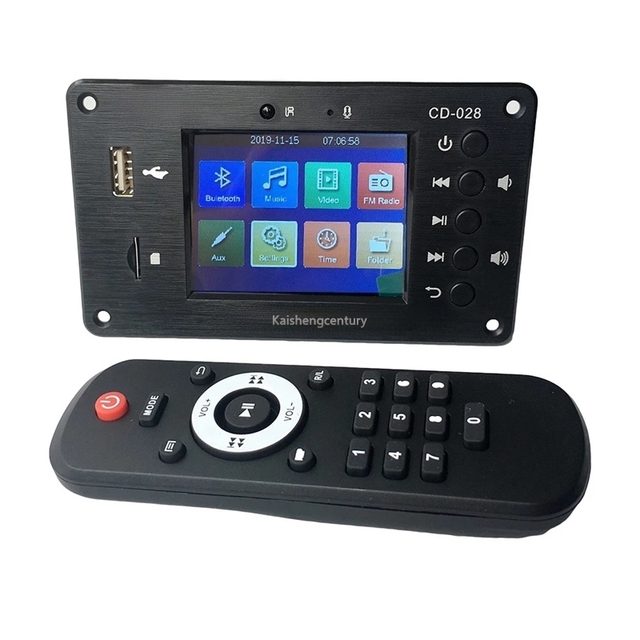 MP3 5.0 Stereo Audio Receiver HD Video Player FLAC WAV APE Decoding FM Radio USB TF Decoder Board for Car Amplifier