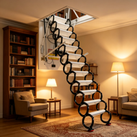 Échelle rétractable électrique de haute qualité, escalier pliant automatique pour accès au loft intérieur