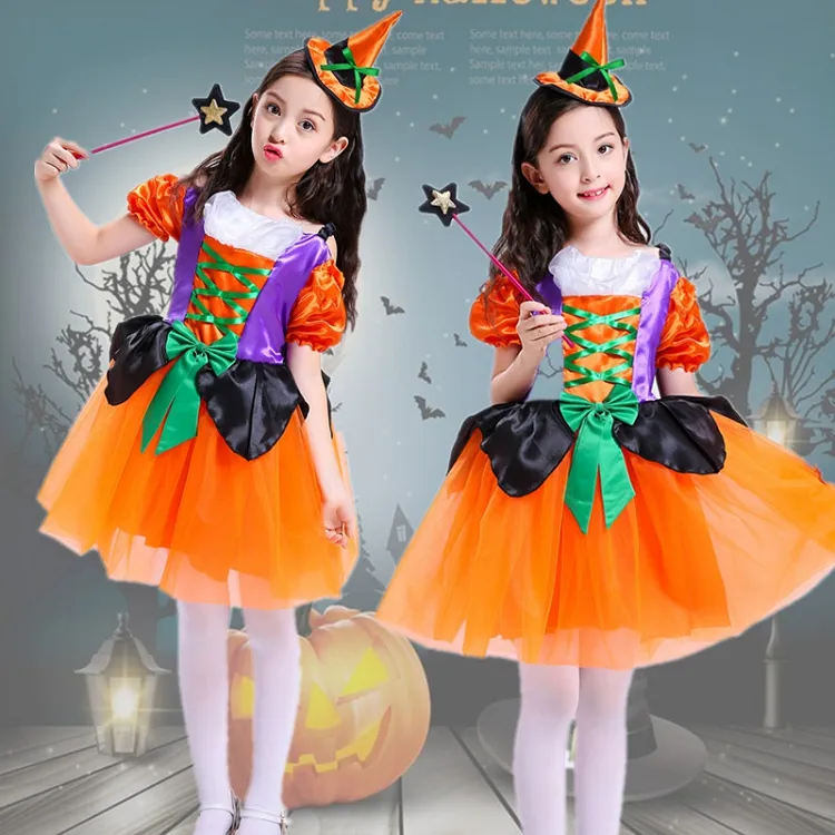 M968-1 Halloween Performance Costumes Enfants Filles Cosplay Déguisement Costume