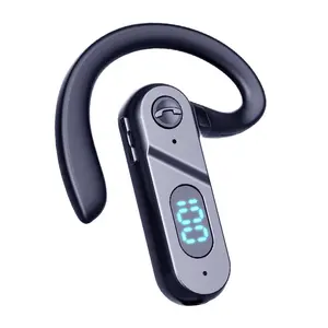 HIGI V28 शीर्ष संस्करण एकल कान हुक निविड़ अंधकार शोर रद्द फांसी कार Earbuds Handsfree ईरफ़ोन वायरलेस Headphones