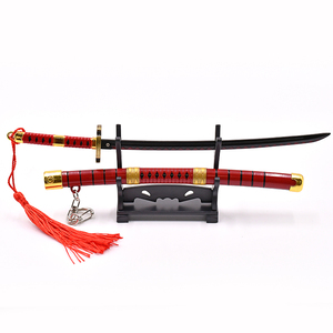Stock de fábrica Anime Swordman Zoro Katana <span class=keywords><strong>Kitetsu</strong></span> III modelo llavero Pop-up Scabbard Metal Anime espada llavero vacaciones juguete regalo - Product Image 3
