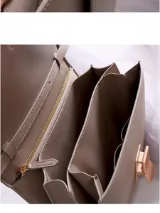 女性のためのロックカジュアルショルダークロスボディハンドバッグ付き本物の革のソファバッグ正方形のハンドバッグ