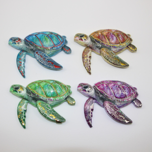 Imanes de Recuerdo de Viaje Fengyi, Adhesivos Personalizados de Tortuga Marina Dorada de Lujo, Objetos Decorativos, Adornos de Resina - Product Image 1