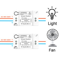 Commutateur à double commande Récepteur de contrôleur 2.4G 220V Single Channel Wireless Intelligent Remote Control Switch Smart On-off Device