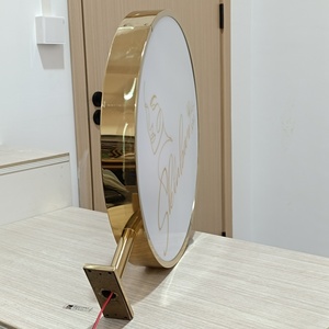 Custom Metal Double Sided Projecting Channel Led Round Light <b>Box</b> <b>Letters</b> Storefront Signs Blade Sign Outdoor Plating Signage - Product Image 5