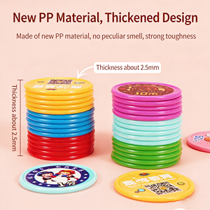 Jetons de poker personnalisés en plastique PS vierges et colorés avec logo imprimé pour la promotion d'entreprise et les jeux de poker - Product Image 2
