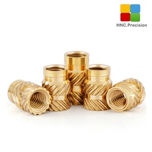 Nhà máy trực tiếp tùy chỉnh Knurled chèn hạt M1 M1.2 M1.4 <span class=keywords><strong>M1.6</strong></span> M2 M2.5 M3 M4 M5 M6 M8 M10 M12 1/4-20 đồng thau chèn hạt cho nhựa - Product Image 4