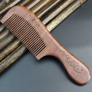 Red Sandalwood Comb With Handle Handcrafted Wooden Hair Comb For Daily Use And Gifting Ethnic Style Spring 2023 - Product Image 1