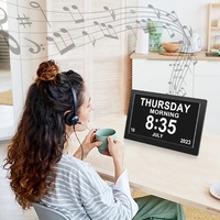 Jam dinding alarm digital 10.1 inci, dapat disesuaikan grosir dengan mudah digunakan