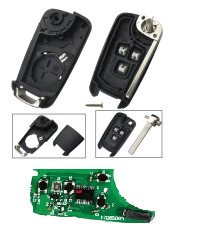 Clé de voiture sans fil HYQIES pour Chevrolet Cruze/<span class=keywords><strong>Malibu</strong></span>, remplacement de clés de véhicule avec lame HU100, chipset ID46, 433 MHz, du fabricant - Product Image 3