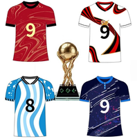 TF210 Internationale Fußball-Saison Spanien Fan Fußballtrikots 100% Polyester Atmungsaktiv Schnelltrocknend mit Mehreren Europäischen Motiven