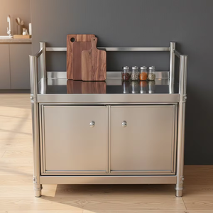 Vitrina de Exhibición de Acero Inoxidable de Lujo Personalizada con Opción de Puerta de Vidrio para Restaurantes de Alta Gama y Hoteles Boutique - Product Image 3