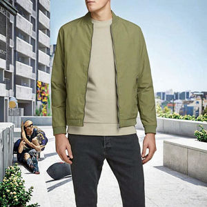 Blousons Bomber Décontractés pour Hommes Personnalisables – Qualité Supérieure, Prix de Gros, OEM, Toile Avant Imperméable et Respirante, Teinture Unie - Product Image 2