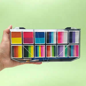 Pinturas Temporales de Arcoíris para Niños, Pintura Facial en Barra, Paleta, Suministros para Pintar el Cuerpo en Festivales, Natural - Product Image 4