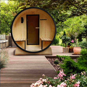 4-6 Person Electric 6KW Solid <strong>Wood</strong> <strong>Canada</strong> Red Cedar Outdoor Villa Barrel Sauna Room with Dry Steam <strong>Stove</strong> - Product Image 1