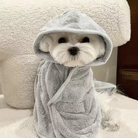 Peignoir pour animaux de compagnie pliable, absorbant, séchage rapide pour chiens, chats, petits animaux, utilisation en salle de bain, vêtements de luxe écologiques