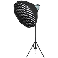 Boîte à lumière octogonale 95 cm à montage Bowens, montage rapide, avec grille nid d'abeille pour studio photo et éclairage vidéo