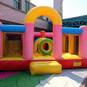 Château gonflable commercial personnalisé avec toboggan aquatique, couleurs classiques, en PVC, facile à installer, à vendre - Product Image 1