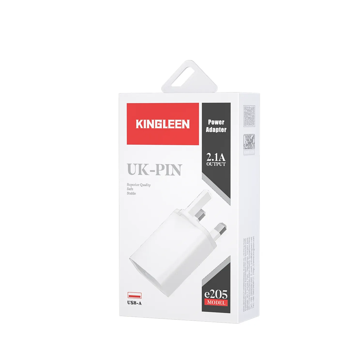 KINGLEEN Factory 5V2.1A Usb charger adapter 10w uk plug wall charger for Phone Factory direct sales