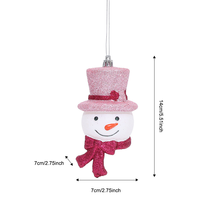 Nouvelle Décoration de Noël en Plastique, Pendentif Tridimensionnel Flocon de Neige Nœud, Petit Ornement Suspendu, Décoration d'Arbre Pailletée Or