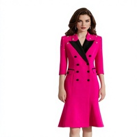 Ensemble de 2 pièces pour femmes, blazer structuré anti-rides avec broderie florale 3D, jupe midi, fabrication OEM ODM