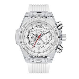 Đồng hồ thể thao dạ quang đa chức năng thời trang mới với Vỏ Acrylic trong suốt thạch anh tiktok nổ Đồng hồ thể thao - Product Image 1