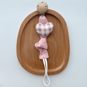 Cadena de <span class=keywords><strong>tela</strong></span> suave para chupete de bebé con mordedor de ganchillo de animales adorables, clip seguro y suave para recién nacidos - Product Image 2