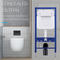 Cadre de toilette suspendu au mur réglable double chasse installation rapide fixation rapide citerne dissimulée SH005G
