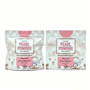 Custom Private Label Printing Aluminum Foil Zipper Stand up Pouches Resealable Pearl Powder <b>Bags</b> for Powder - Product Image 3