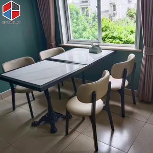 <span class=keywords><strong>Table</strong></span> à manger en faux <span class=keywords><strong>marbre</strong></span> à bord en bois de noyer pour restaurant et bistro avec <span class=keywords><strong>pied</strong></span> de <span class=keywords><strong>table</strong></span> français - Product Image 1