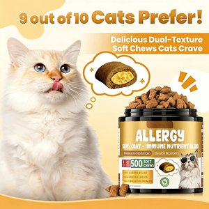 OEM/ODM Friandises à Mâcher Douces Biologiques pour Chiens et Chats, Soulagement des Allergies Environnementales, Soutien Immunitaire, Santé de la Peau et du Pelage - Product Image 4